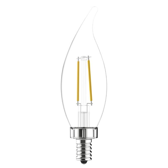 GE Refresh HD LED 40 Watt Replacement, Daylight, CA11 Deco - Candle Bulbs (2 Pack)