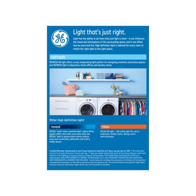 GE Refresh HD LED 65 Watt Replacement, Daylight, BR40 Indoor Floodlight Bulb (1 Pack)