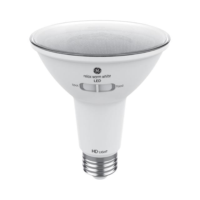 GE Relax HD PAR30L LED Light Bulbs Indoor Floodlight Long Neck Bulbs 75 Watt Replacement Warm White 2 Pack