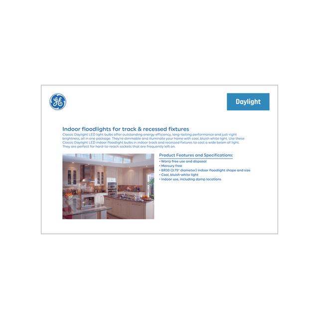 GE Classic LED 65 Watt Replacement, Daylight, BR30 Indoor Floodlight Bulbs (6 Pack)