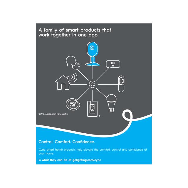 GE Cync Outdoor Camera Solar Panel Accessory, Works with Cync Outdoor Battery Camera (1-Pack)