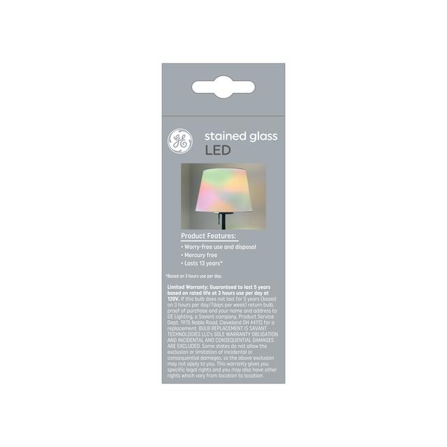 GE Stained Glass LED 15 Watt Replacement, ST19 Edison Bulb (1 Pack)