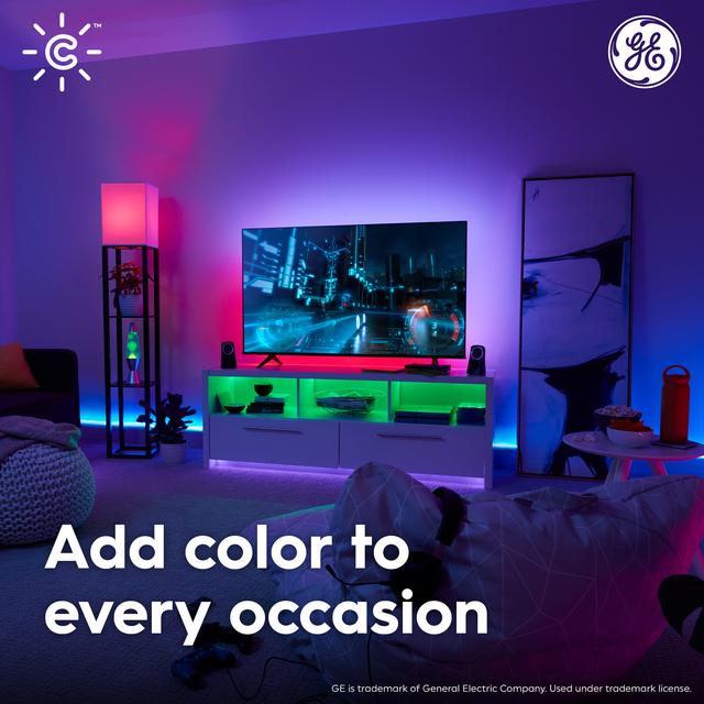 CYNC Full Color Direct Connect Light Strip (16 Foot Color Changing LED Light Strip + Power Supply), Bluetooth/WiFi Light Strip, Under Cabinet LED Strip Light, Power Supply Included