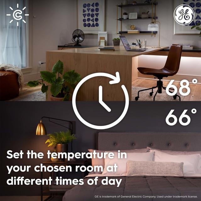 GE Lighting CYNC Smart Temperature Sensor, Smart WiFi Thermostat Sensor, Humidity Sensor, Works with Cync Smart Thermostat (Sold Separately)