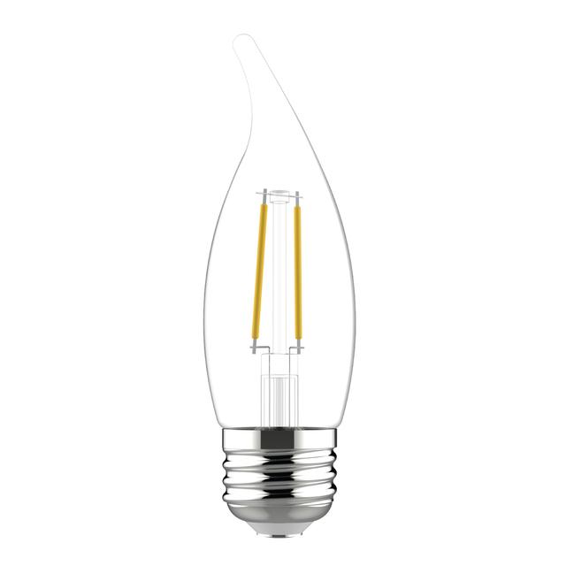 Product Image of GE Soft White 40W Replacement LED Decorative Clear Bent Tip Medium Base CAM Light Bulbs