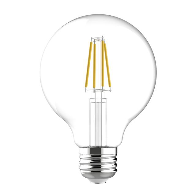 GE Basic LED 60 Watt Replacement, Soft White, G25 Vanity - Globe Bulbs (2 Pack)