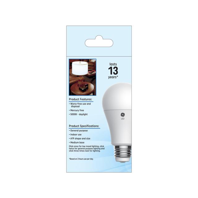 GE Classic LED 100/70/30 Watt Replacement, Daylight, A19 General Purpose Bulbs (1 Pack)
