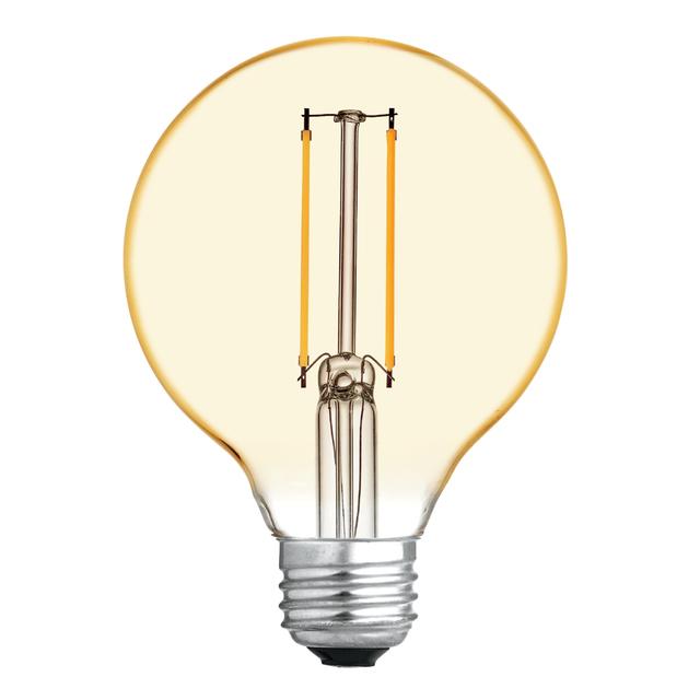 GE Vintage LED 40 Watt Replacement, Candlelight, G25 Deco - Globe Bulb (1 Pack)