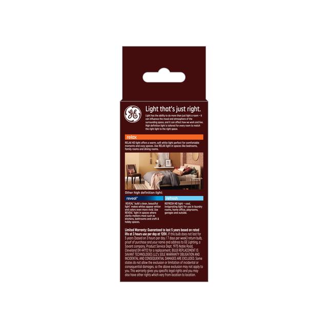 GE Relax HD LED 60 Watt Replacement, Soft White, A19 General Purpose Bulb (1 Pack)