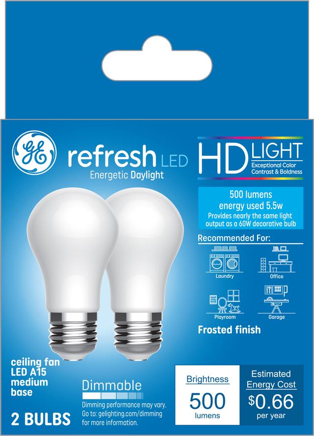 Ge Refresh Hd Daylight 60w Replacement, Daylight Ceiling Fan Bulbs