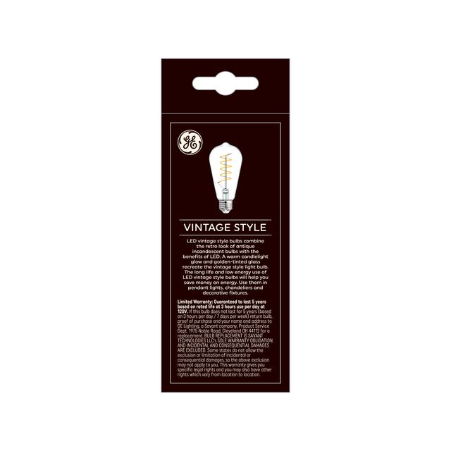 GE Vintage LED 60 Watt Replacement, Candlelight, ST19 Edison Bulb (1 Pack)