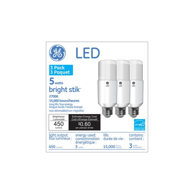 GE Classic LED 40 Watt Replacement, Soft White, A12 General Purpose Bulbs (3 Pack)