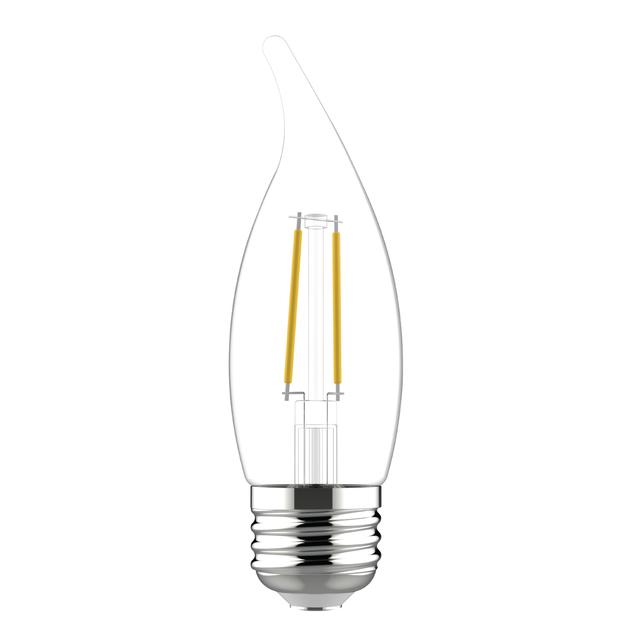 Product Image of GE Soft White 25W Replacement LED Decorative Clear Bent Tip Candelabra Base CAC Bulb (2-Pack)