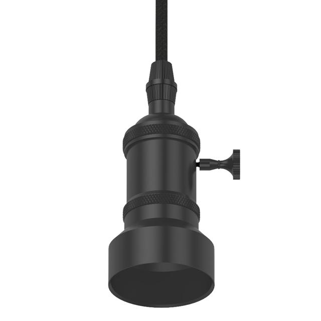 GE Vintage Style Matte Black Pendant Fixture