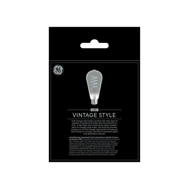 GE Vintage LED 25 Watt Replacement, Daylight, ST19 Edison Bulbs (2 Pack)
