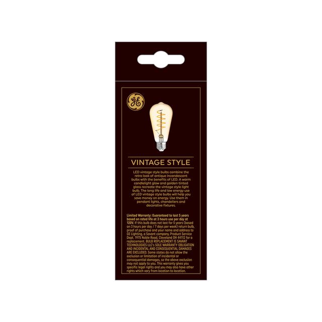 GE Vintage LED 60 Watt Replacement, Candlelight, ST19 Edison Bulbs (1 Pack)