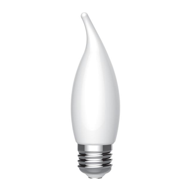 GE Ultra Bright LED 100 Watt Replacement, Soft White, CA12 Deco - Candle Bulbs (2 Pack)