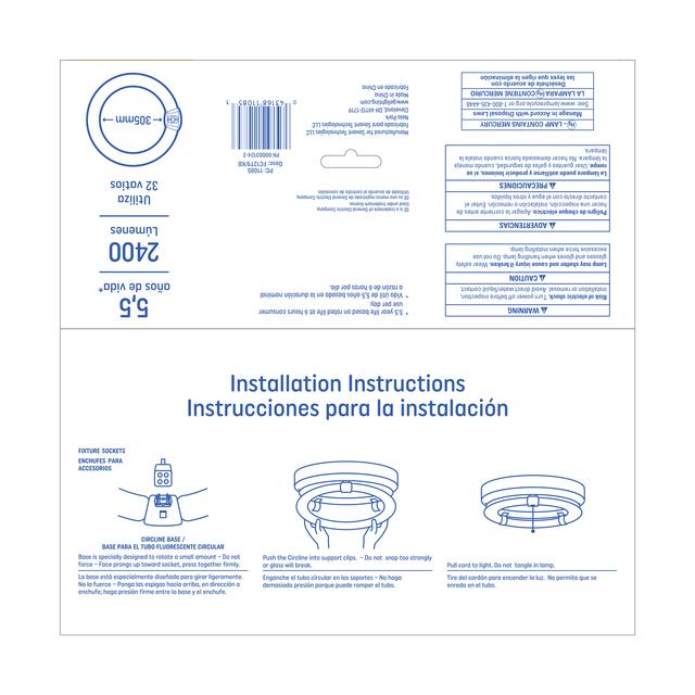 GE Warm White 32 Watt T9 G10q Base Fluorescent Tube 1 Pack