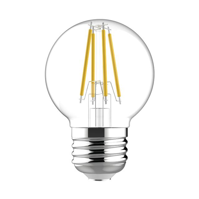 GE Refresh HD LED 60 Watt Replacement, Daylight, G16.5 Vanity - Globe Bulbs (2 Pack)