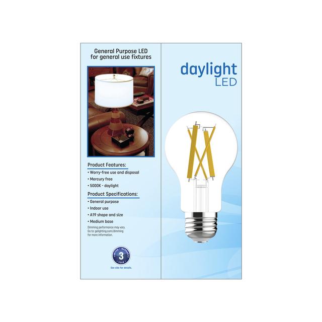 GE Classic LED 100 Watt Replacement, Daylight, A19 General Purpose Bulbs (4 Pack)