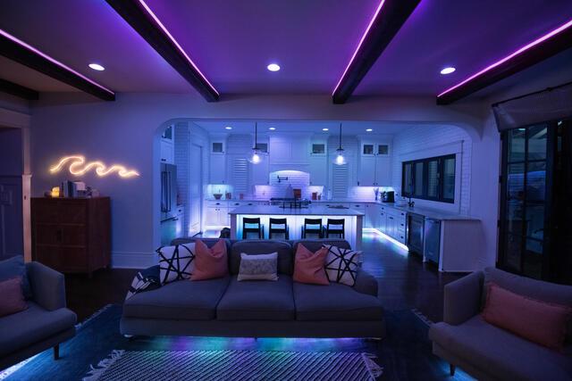 GE Cync Dynamic Effects Smart LED Neon Shape Light, Color Changing Light Strip, 2.4GHz Wi-Fi Enabled, Works with Alexa and Google Home, 10ft + Power Supply