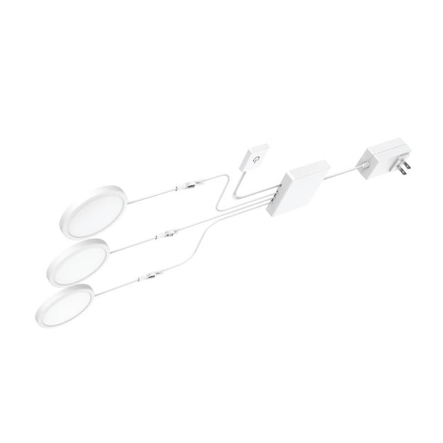 GE Warm White 4W LED 3in Slim Plug-In Puck Fixtures (3-Pack)