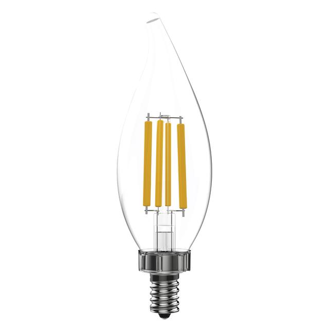 GE Ultra Bright LED 100 Watt Replacement, Soft White, CA12 Deco - Candle Bulbs (3 Pack)