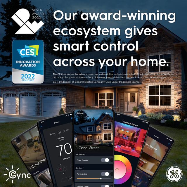 GE Lighting CYNC Smart Dimmer Remote, Bluetooth Enabled, Battery Powered