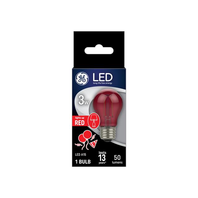 GE Classic LED 40 Watt Replacement, Red Light, A15 Specialty Bulb (1 Pack)