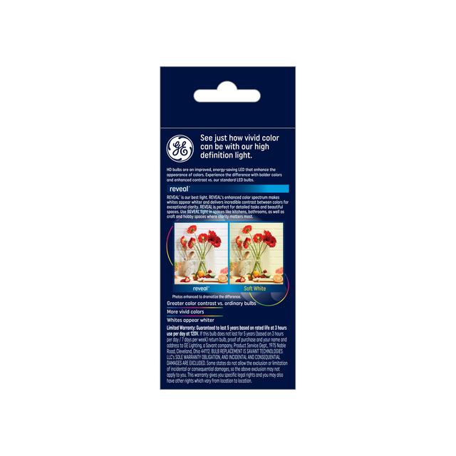 GE Reveal HD+ LED 100 Watt Replacement, Reveal, A19 General Purpose Bulb (1 Pack)