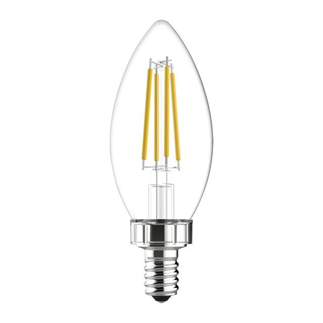 GE Basic LED 60 Watt Replacement, Soft White, B11 Deco - Candle Bulbs (2 Pack)