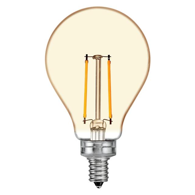 GE Vintage LED 40 Watt Replacement, Candlelight, A15 Ceiling Fan Bulbs (2 Pack)