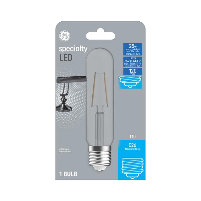 GE Specialty LED 25 Watt Replacement, Soft White, T10 Specialty Bulb (1 Pack)