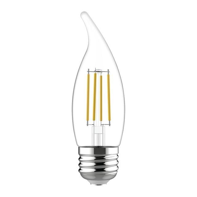 GE Basic LED 60 Watt Replacement, Soft White, CA11 Deco - Candle Bulbs (2 Pack)