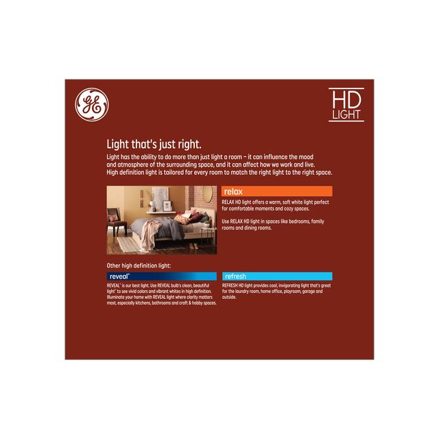 GE Relax HD LED 65 Watt Replacement, Soft White, BR30 Indoor Floodlight Bulbs (2 Pack)