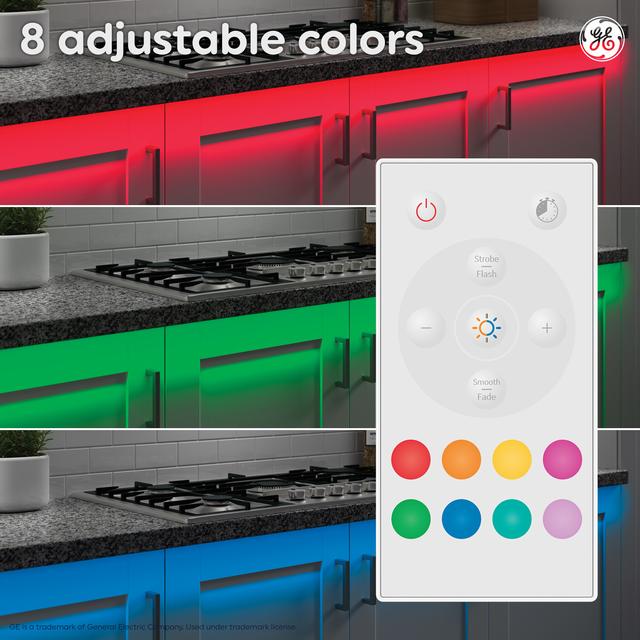 GE Color-Changing RGBW 3W LED Television Tape Light Strip Kit (1-Pack)