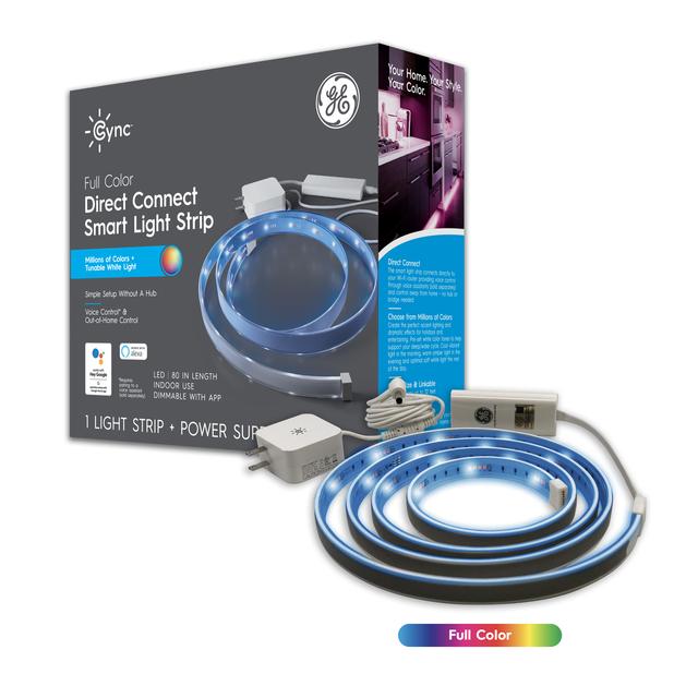 Front package of GE Cync Direct Connect Full Color 80-Inch Light Strip 1-Pack (Packaging May Vary)