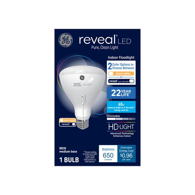 GE Color Select LED 65 Watt Replacement, BR30 Indoor Floodlight Bulb (1 Pack)
