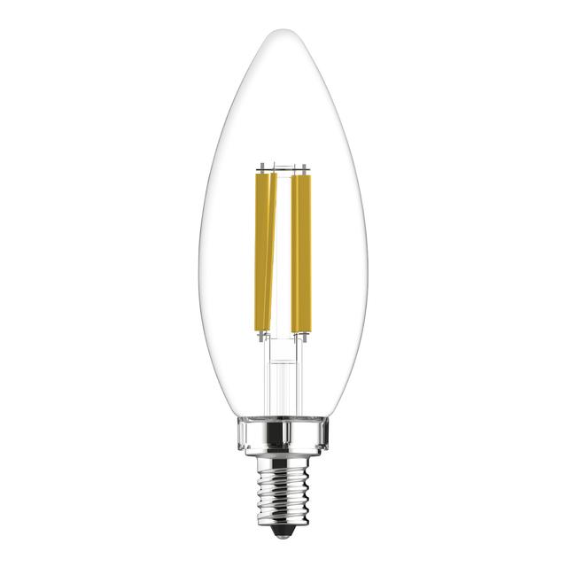 Ultra Bright Daylight 100W Replacement LED Clear Decorative Blunt E12 Base BC Light Bulbs (3-Pack)