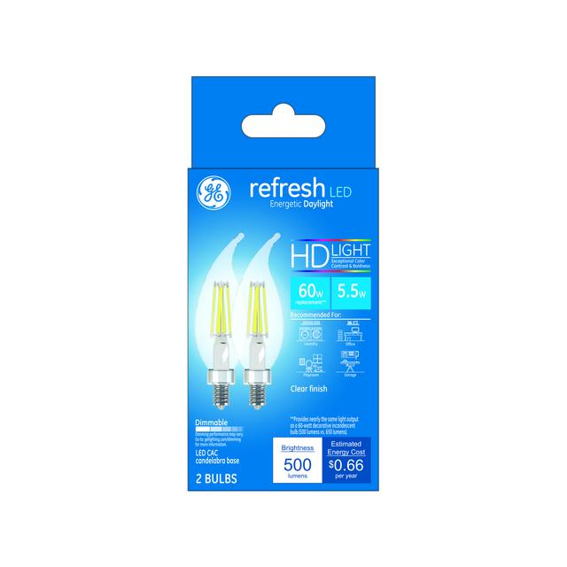 Energy-Star Rated 1-Pack 500-Lumen Medium Base 60-Watt Replacement Soft White GE Lighting 24601 Clear Finish Light Bulb Dimmable LED G25 Decorative Globe 5