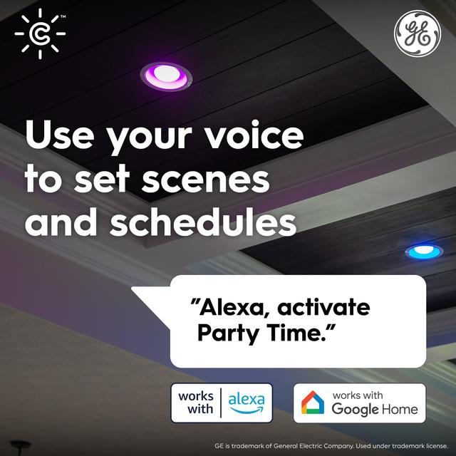 GE CYNC Direct Connect Full Color Smart LED Light Bulbs, Color Changing, Works with Alexa and Google Assistant, Bluetooth and Wi-Fi Enabled (1 Pack)