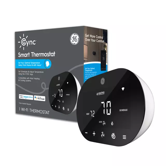 Cync Smart Thermostat, Bluetooth, Wi-Fi Enabled, Alexa and Google Assistant Compatible