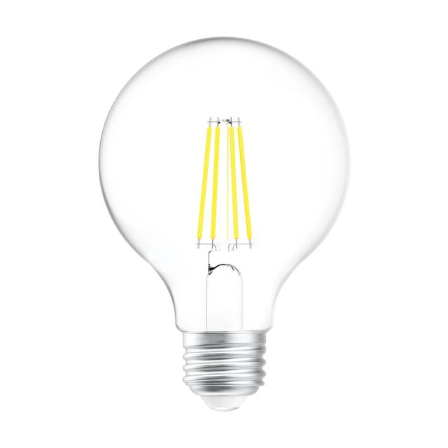 GE Classic LED 60 Watt Replacement, Soft White, G25 Deco - Globe Bulbs (4 Pack)