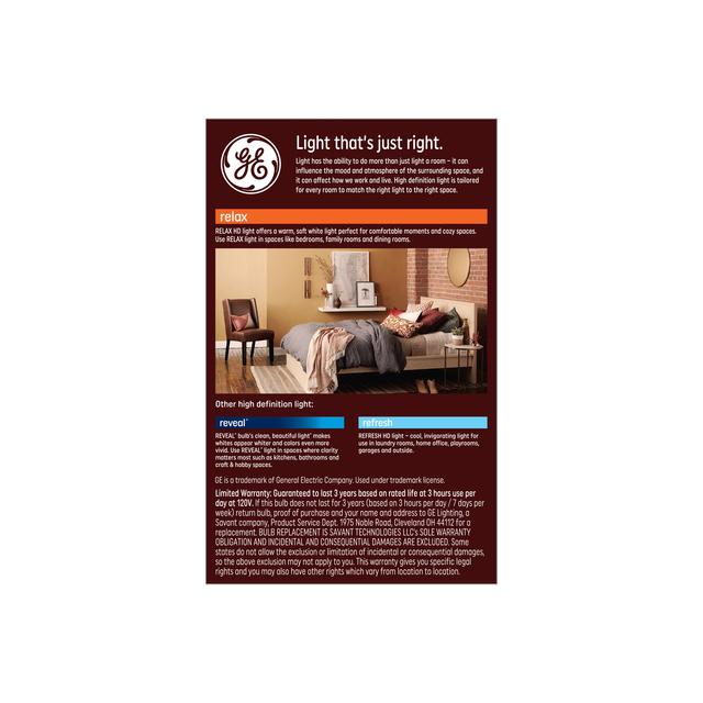 GE Relax HD LED 65 Watt Replacement, Soft White, BR30 Indoor Floodlight Bulb (1 Pack)