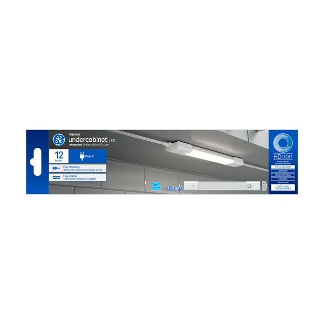 GE Premium Slim Undercabinet LED Refresh HD Daylight 7 W LED enfichable 12 dans un luminaire (1-Pack) intégré connectable