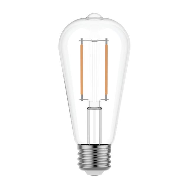 GE Relax HD LED 60 Watt Replacement, Warm White, ST19 Edison Bulbs (2 Pack)