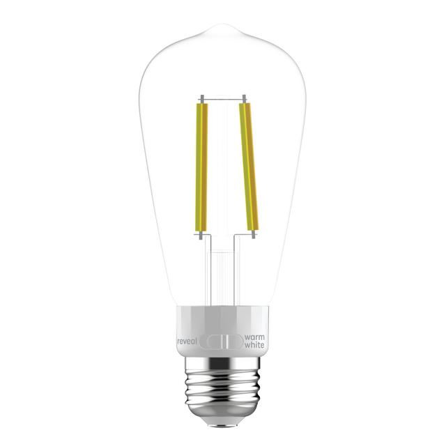 GE Reveal HD+ LED 60 Watt Replacement, Reveal, ST19 Edison Bulbs (2 Pack)
