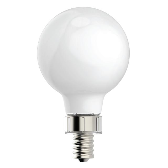 GE Relax HD LED 40 Watt Replacement, Soft White, G16.5 Vanity - Globe Bulbs (2 Pack)