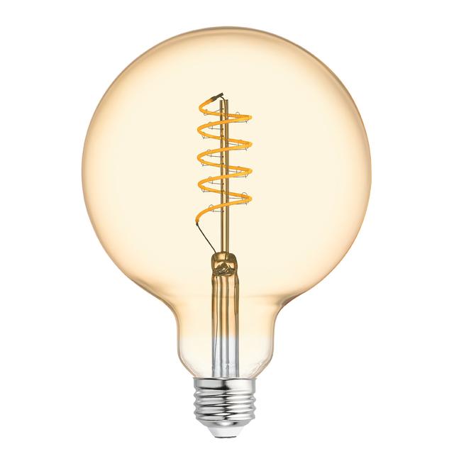 GE Vintage LED 60 Watt Replacement, Candlelight, G40 Deco - Globe Bulb (1 Pack)