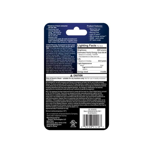 GE Classic LED 35 Watt Replacement, Warm White, PAR16 Indoor Floodlight Bulb (1 Pack)